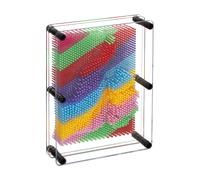 Relaxdays Pin Art 3D, Board Pins per Sculture, Pinpressions, Gioco con i Chiodini Modellanti, H x L: 20x15, Multicolore, 20x15 cm