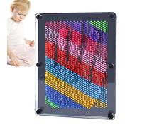 Pin Art Board - Giocattolo con stampa manuale su, Giocattolo di stampa Pin Art Board | Premium Rainbow Pin Art, Giocattoli Rainbow Pin per bambini, Giocattolo sensoriale, Divertente e creat