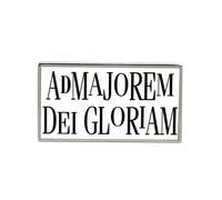 Pin Badge Rettangolare AMDG Ad Maiorem Dei Gloriam