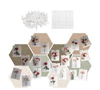Pin Boards For Walls - Noise Reduction High-Density Felt Panels, Modern Decorative Bulletin Board, Modular Hexagon Notice, DIY Craft Display Station, Pinhole Healing Board | For Home Office