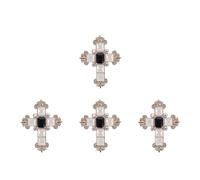 Pin della spilla incrociata di strass unisex per donne e ragazze gioielli