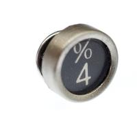 PIN DESIDERATO Tasto Scrittura Numero Spilla Miniblings Nera