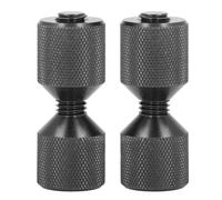 Pin di allineamento della flangia a doppio foro anodizzato in alluminio file di precisione di qualità premium per le flange del tubo navi automobilistiche macchinari grandi 2 pcs (Nero)