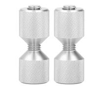 Pin di allineamento della flangia a doppio foro anodizzato in alluminio file di precisione di qualità premium per le flange del tubo navi automobilistiche macchinari grandi 2 pcs (Argento)