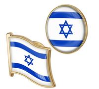 Pin di bavaglio israelico, perni bandiera israeliana da 2 pcs, spille da spilla per bandiera Israel per sacchetti di abbigliamento zaino per camicia fai da te (19 mm+25mm)