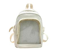 Pin Display Backpack - Clear Window Fashion Bag, Casual Bookbag with Spacious Design, Trendy Pack with Durable Build, Student Bag for Travel Commute, Backpack for Teens Cosplay Event Daily Use