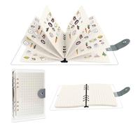 Pin Display Holder, Pagine di Visualizzazione di Spille Smaltate in Feltro con 8 Pagine di Protezione, Copertina in PVC Trasparente, Spille Pin Organizer per la Conservazione di 350 Pins (Bianco)