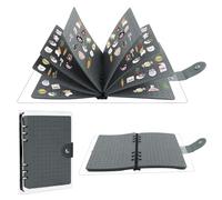 Pin Display Holder, Pagine di Visualizzazione di Spille Smaltate in Feltro con 8 Pagine di Protezione, Copertina in PVC Trasparente, Spille Pin Organizer per la Conservazione di 350 Pins (Grigio)