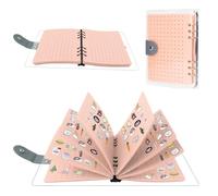 Pin Display Holder, Pagine di Visualizzazione di Spille Smaltate in Feltro con 8 Pagine di Protezione, Copertina in PVC Trasparente, Spille Pin Organizer per la Conservazione di 350 Pins (Rosa)