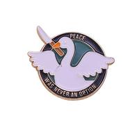Pin d'oca - Pin di gioco dell'oca - La pace non è mai stata una spilla di opzione, 1.5 inches, Standard, Pietra dorata