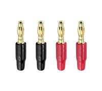 Pin for connettori in rame placcato oro a banana da 20 pezzi da 4 mm for test multimetro elettrico/cavo for altoparlanti(20 Red)