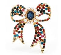 Pin Jewelry Gifts for Women Bowknot Brooch Ladies Rhinestone Flower Brooch Pin Ladies Fashion Matching Wedding Banquet Brooch Brooches Pins (Multicolor)