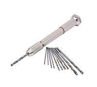 Pin-Morsa Trapano a mano Strumento di perforazione Morsa a perno in acciaio inossidabile Noce Plastica riutilizzabile Set di 10 pezzi per perline, ecc. Nessun alimentatore richiesto Nuovo designP