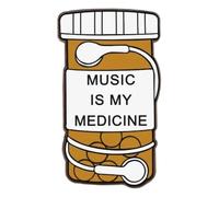 Pin musicali chitarra microfono pianoforte spilla, Klein, Metallo non prezioso