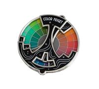 Pin smaltato a colore agitazione, spille smalta di colore - spillo a ruota a colori creativa, identificare rapidamente le relazioni tonali, regali di badge di arti estetiche per artisti