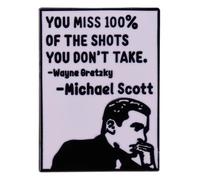 Pin smaltato The Office Dunder Mifflin per abbigliamento, cappello e zaino, Klein, Metallo non prezioso