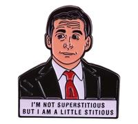 Pin smaltato The Office Dunder Mifflin per abbigliamento, cappello e zaino, Klein, Metallo non prezioso