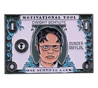 Pin smaltato The Office Dunder Mifflin per abbigliamento, cappello e zaino, Klein, Metallo non prezioso