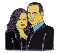 Pin smaltato The Office Dunder Mifflin per abbigliamento, cappello e zaino, Klein, Metallo non prezioso