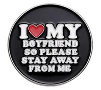 Pin smalto Amo la mia ragazza - Per favore tieni la distanza!, Klein, Metallo non prezioso