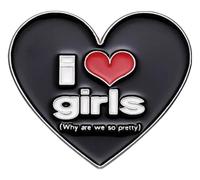 Pin smalto Amo la mia ragazza - Per favore tieni la distanza!, Klein, Metallo non prezioso