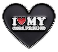 Pin smalto Amo la mia ragazza - Per favore tieni la distanza!, Klein, Metallo non prezioso