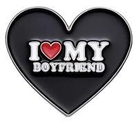 Pin smalto Amo la mia ragazza - Per favore tieni la distanza!, Klein, Metallo non prezioso