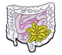 Pin smalto: cuore, polmoni, intestino, cervello e sistema nervoso spilla, Klein, Metallo non prezioso