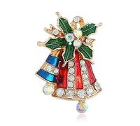 Pin Spilla di Natale Spilla di Cristallo Carino Gioielli di Natale Campane Grandi e Piccole Eleganti e Popolari Durable Design