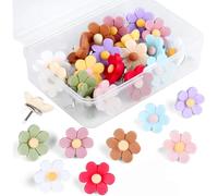 Pin Spinta Per Fiori 20/30pcs Perno Preavviso Lo Decorativa Pollice La Bacheca Ufficio Impegno Pushpins Floreali Bordo Sughero