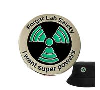 Pin sul rovescio per gli uomini, dimenticare la sicurezza del laboratorio Voglio spille per badge super potenze, una spilla da bavero chiara decorativa leggera per gli uomini del campus