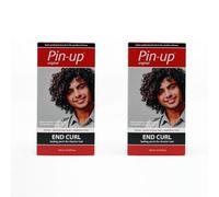 Pin Up End Curl Home Perm Set, Set permanente End Curl per piccole aree di capelli come frangia, punte o strato superiore, ricco di proteine per capelli morbidi e lucenti, 2 x 130 ml