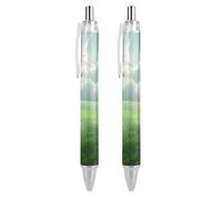 Pin-Up Girl Skull Goth Girl Penna a sfera retrattile inchiostro blu penna a sfera scrittura liscia penna da lavoro 2 pezzi