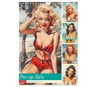 Pin-up-Girls. Sexappeal am Strand (Wandkalender 2026 DIN A4 hoch), CALVENDO Monatskalender: Reizende Strandmomente im Stil der 50er Jahre