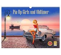 Pin-Up Girls und Oldtimer by Mausopardia (Wandkalender 2026 DIN A3 quer), CALVENDO Monatskalender: Sexy Pin-Up Girls und kultige Oldtimer im Retro Style der 60er Jahre.