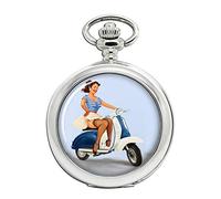 Pin-up Scooter Girl Full Hunter Orologio da tasca