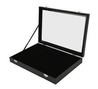 Pin Vetrina, antipolvere Pin Collection Display Box Pin Vetrina Badge Holder Pin Clear Display Holder Gioielli Pins Display Box Card Frame per tag spiaggia(L)