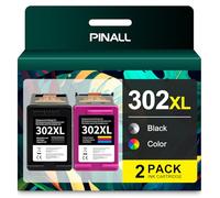 PINALL 302 XL Cartuccia Compatibile per cartucce hp 302 nero e colore per HP DeskJet 3639 3630 OfficeJet 3831 3830 5230 Envy 4525 4500 4520 Stampante(2-Pack)
