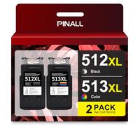 PINALL PG-512 CL-513 Compatibili per Canon CL 513 PG 512 per Canon Pixma iP2700 MP495 MX350 MP250 MP230 MP280 MP240 MP250 MX320 MX360 MX410 MX420 MP270 MX340 (2-Pack)
