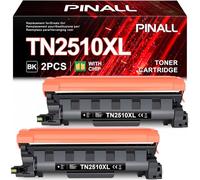 PINALL TN2510XL TN-2510XL Toner compatibile per Brother HL-L2400DW HL-L2400DWE DCP-L2620DW DCP-L2627DWE MFC-L2800DW MFC-L2827DW MFC-L2835DW MFC-L2860DWE Toner 2510 TN2510XL (con chip, 2er-Pack)