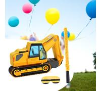 Piñata a forma di escavatore con benda e pipistrello, accessori decorativi,