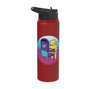 Pinball Cosmic Retro Arcade Space Starry Galactic Gamer Stainless Steel Insulated Water Bottle