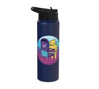 Pinball Cosmic Retro Arcade Space Starry Galactic Gamer Stainless Steel Insulated Water Bottle