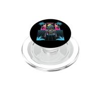 Pinball game Vintage Flipper gioco Retrowave arcade flipper PopSockets PopGrip per MagSafe