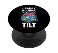 Pinball Machine Player I Speak Fluent Tilt Arcade PopSockets PopGrip Adesivo
