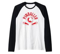 Pinballer Retro Arcade Gaming Flipper Maglia con Maniche Raglan
