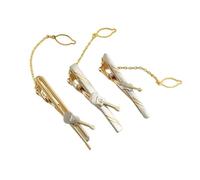 Pince Cravate Homme 1 Set 3 Pz Strumento di Gioielli Chiusura Clip Cravatta Bar Chitarra Uomo Fibbia Violino Rame Metallo Fermacravatta