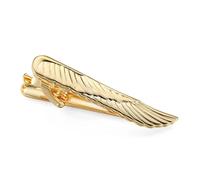 Pince Cravate Homme 2 fermacravatte classici da uomo e donna, con ali in metallo, accessori for camicie lavoro, gioielli(Gold)