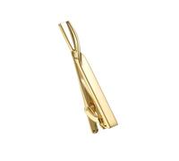 Pince Cravate Homme 2 pezzi fermacravatta in metallo for uomo cravatta da sposa clip cravatte bar in rame for accessori gioielli(Gold)
