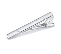 Pince Cravate Homme Accessorio for gioielli color nero e oro, 2 fermacravatte classici da uomo(Silver)